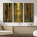 Gustav Klimt Style Forest Canvas Wall Art, Golden Forest Path Floral Art Nouveau Print, Enchanted Woodland Decor by MyGreatCanvas | Canvas Wall Art Prints | Photo Prints & Wall Decor