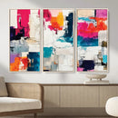 Blue Teal Abstract Canvas Wall Art, Modern Textured Painting Print, Navy Orange White Contemporary Art, Neutral Living Room Decor, Office Art by MyGreatCanvas | Canvas Wall Art Prints | Photo Prints & Wall Decor