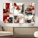 Blue Teal Abstract Canvas Wall Art, Modern Textured Painting Print, Navy Orange White Contemporary Art, Neutral Living Room Decor, Office Art by MyGreatCanvas | Canvas Wall Art Prints | Photo Prints & Wall Decor