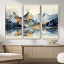 Lake Abstract Mountain Wall Art Canvas Print