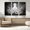 Black White Octopus Wall Art Canvas Print by MyGreatCanvas | Canvas Wall Art Prints | Photo Prints & Wall Decor