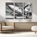 Vintage Airplane on Runway Canvas Print by MyGreatCanvas | Canvas Wall Art Prints | Photo Prints & Wall Decor