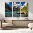 Moraine Lake 3-Panel Wall Art, Majestic Mountain and Lake by MyGreatCanvas | Canvas Wall Art Prints | Photo Prints & Wall Decor