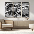 Vintage Antique Airplane Wall Art Canvas Print