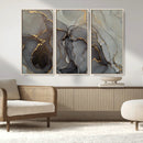 Gray Marble Fluid Wall Art – Modern Abstract Canvas Print