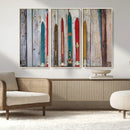 Vintage Wooden Weathered Ski's in Front of an Old Barn Wall by MyGreatCanvas | Canvas Wall Art Prints | Photo Prints & Wall Decor