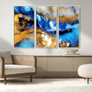 Blue Orange Marble Fluid Effect Canvas Wall Art Print by MyGreatCanvas | Canvas Wall Art Prints | Photo Prints & Wall Decor