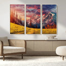 Mountain and Daylight Red Sunset Wall Art Canvas Print by MyGreatCanvas | Canvas Wall Art Prints | Photo Prints & Wall Decor