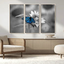 Blue Butterfly Black and White Canvas Wall Art by MyGreatCanvas | Canvas Wall Art Prints | Photo Prints & Wall Decor