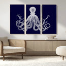 Blue Octopus Wall Art Canvas Print by MyGreatCanvas | Canvas Wall Art Prints | Photo Prints & Wall Decor