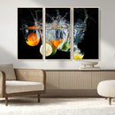 Kitchen Wall Art, Kitchen Fruits Art Canvas Print