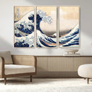 Wall Art Kanagawa Canvas Artwork Abstract Print