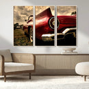 Red Classic Car Wall Art Canvas Print