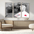 Poker Game Cards Wall Art Canvas, Multi Panel Wall Art by MyGreatCanvas | Canvas Wall Art Prints | Photo Prints & Wall Decor