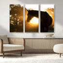 Horse at Sunset Wall Art Animal Canvas Print