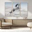 Prancing Horse Desert Large Wall Art Canvas Print – Majestic