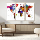World Map Canvas Print – Detailed Map of the World Wall Art