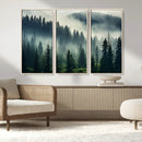 Captivating Misty Forest Wall Art Premium Canvas Print a