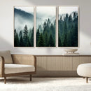 Captivating Misty Forest Wall Art Premium Canvas Print,