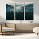 Captivating Misty Forest Wall Art Premium Canvas Print,
