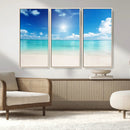 Blue Ocean Wall Art Canvas Print - Tranquil Ocean Paradise