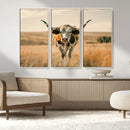 Texas Cow Wall Art Canvas Print for Farm House Wall Decor, by MyGreatCanvas | Canvas Wall Art Prints | Photo Prints & Wall Decor