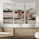 Texas Longhorn Canvas Wall Art Print – Majestic Western by MyGreatCanvas | Canvas Wall Art Prints | Photo Prints & Wall Decor