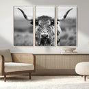 Texas Cow Longhorn Wall Art Canvas Print for Farm House Wall by MyGreatCanvas | Canvas Wall Art Prints | Photo Prints & Wall Decor