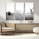 Vintage Farmhouse Black and White Triptych Wall Art – Giclee