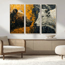 Bear and Bull Wall Art Canvas Print – Abstract Animal