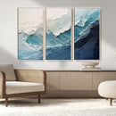 Ocean Wave Canvas Wall Art Print – Coastal Living Room Large