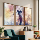 Abstract Watercolor Golf Player Wall Art Canvas Print