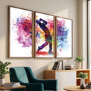 Colorful Golfer Swing Wall Art Canvas Print - Ready to Hang,