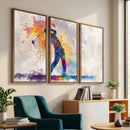 Watercolor Golf Swing Wall Art Canvas Print | Vibrant