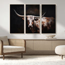 Texas Longhorn Wall Art Canvas Print | Western Ranch Decor |