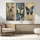 Butterfly Wall Art Trio | Vintage Butterfly Canvas Print | by MyGreatCanvas | Canvas Wall Art Prints | Photo Prints & Wall Decor