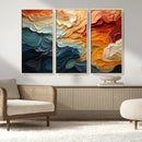 Blue Orange Abstract Wave Wall Art Canvas Print, Framed Blue by MyGreatCanvas | Canvas Wall Art Prints | Photo Prints & Wall Decor