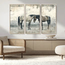 Chines Style Majestic Horses Wall Art | Ready to Hang and
