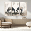 Chines Ink Style Vintage Horses Wall Art Canvas Print for by MyGreatCanvas | Canvas Wall Art Prints | Photo Prints & Wall Decor