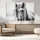 Western Wall Art | Black and White Winter Horse Wall Art | by MyGreatCanvas | Canvas Wall Art Prints | Photo Prints & Wall Decor