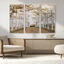 Forest Grove Wall Art | Serene Pathway Canvas Print | Ready