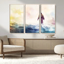 Watercolor Jesus Walking on Water Canvas Print, Christian by MyGreatCanvas | Canvas Wall Art Prints | Photo Prints & Wall Decor