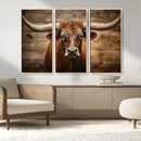 Longhorn Bull Wall Art | Canvas Print | Ready to Hang | by MyGreatCanvas | Canvas Wall Art Prints | Photo Prints & Wall Decor