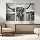 Scottish Highland Cow Canvas Wall Art Farmhouse Decor, by MyGreatCanvas | Canvas Wall Art Prints | Photo Prints & Wall Decor