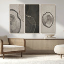Minimalist Tree Rings Wall Art | Modern Abstract Canvas