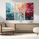 Radiant Bloom Abstract Floral Wall Art Canvas Print -