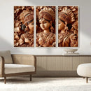 Indian Woman Statue Wall Art Canvas Print