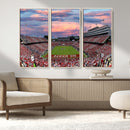 Carter-Finley Stadium Art Sunset Game Triple Canvas Wall Art