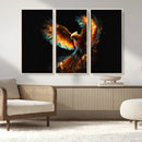 Fiery Phoenix Canvas Print | Ready to Hang Wall Art | Bold
