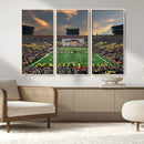 University of Michigan Wolverines Print Canvas, Football